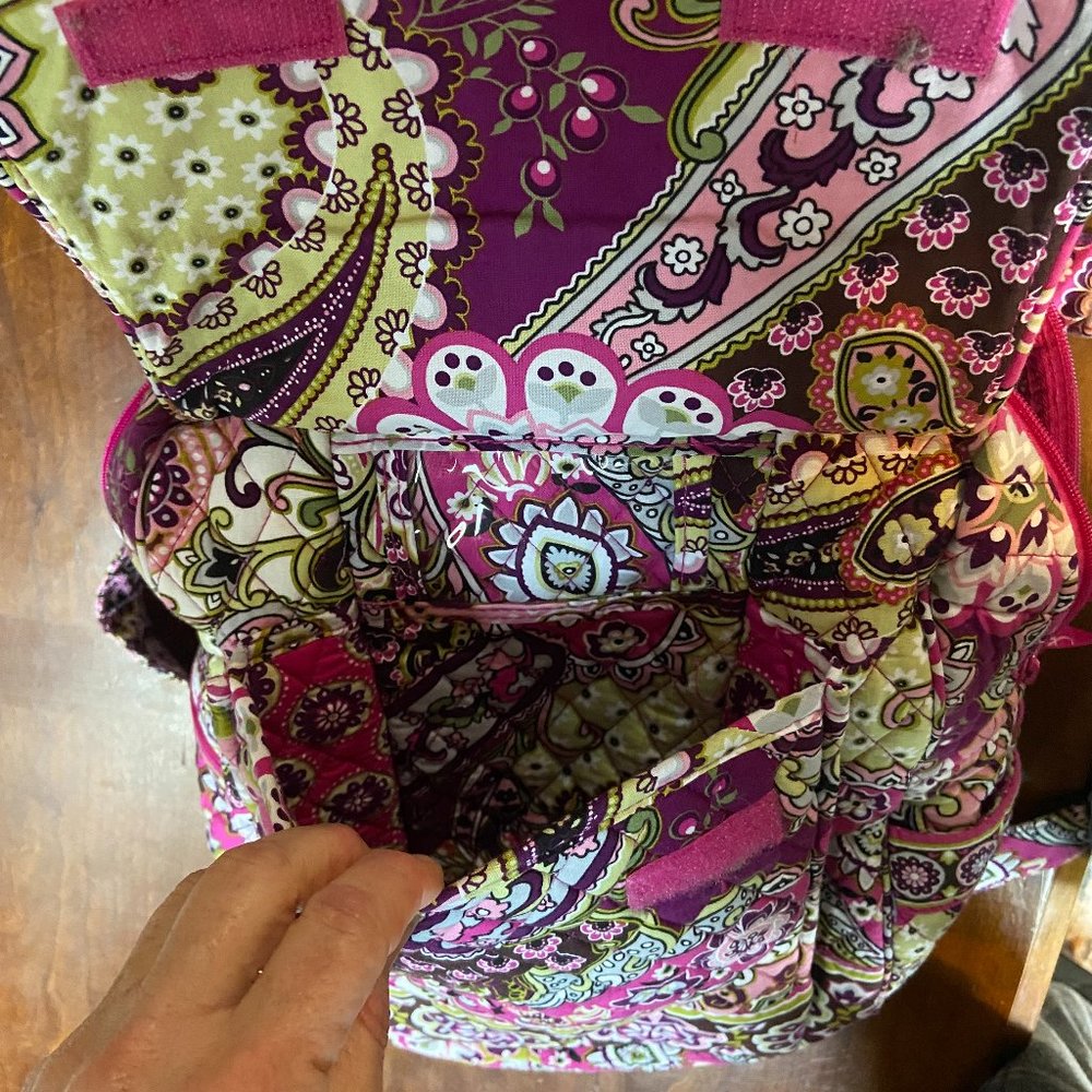 Vera Bradley purple, pink and green floral labtop backpack
